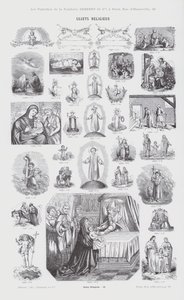 Religieuze onderwerpen (gravure) door French School