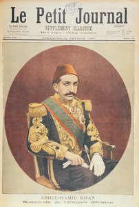 Sultan Abd al-Hamid Khan II (1842-1918) Soeverein van het Ottomaanse Rijk, uit Le Petit Journal, 21 februari 1897