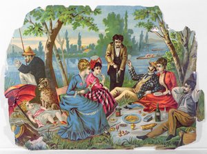 Zomerpicknick aan de rivier door French School