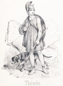 Theseus: Zoon van Egeus, koning van Athene en Aethra Hij bevrijdde Athene van een monster genaamd de Minotaurus door French School