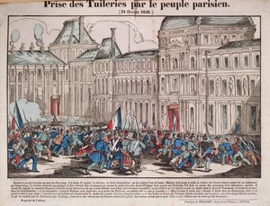 Inname van de Tuilerieën door het Parijse volk, 24 februari 1848 door French School