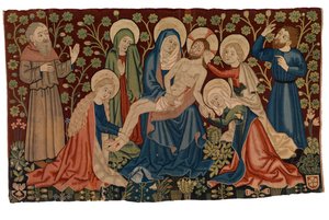 Tapijt antependium met Rouw over de Dode Christus 