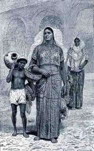Vrouwen van Tehuantepec, uit De oude steden van de Nieuwe Wereld, door Claude-Joseph-Desire Charnay, uitgegeven 1887