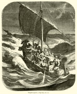 Tempete apaisee (gravure) door French School