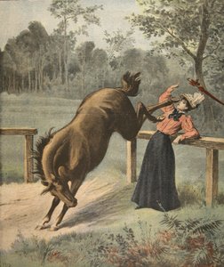 Verschrikkelijke trap, illustratie uit Le Petit Journal: Supplement illustre, 3 juli 1898 door French School