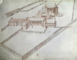 De Abdij van Saint-Martin-aux-Bois door French School