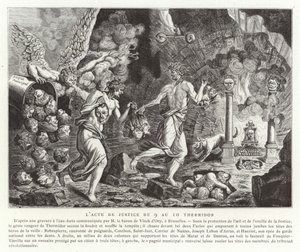 De daad van gerechtigheid van 9-10 Thermidor (27-28 juli 1794) door French School