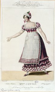 De Actrice Mademoiselle Contat in de rol van Suzanne in Het Huwelijk van Figaro door Pierre Augustin Caron de Beaumarchais (1732-99) door French School