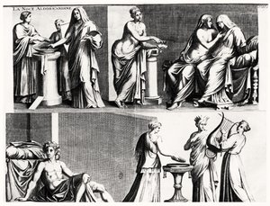 De Aldobrandini-bruiloft, naar een Romeinse fresco door French School