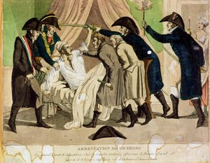 De arrestatie van generaal Charles Pichegru (1761-1804) begin 19e eeuw