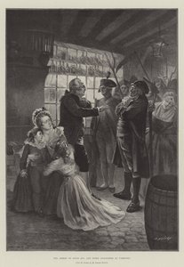 De Arrestatie van Lodewijk XVI en Marie Antoinette in Varennes door French School