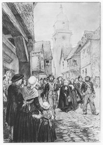 De arrestatie van Lucile de Chateaubriand door French School