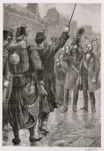De Arrestatie van Victor Schoelcher (1804-93) bij de Saint-Antoine Barricade, 4 december 1851