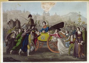 De aankomst van generaal Juan Facundo Quiroga (1790-1835) in Madrid op 24 juni 1820