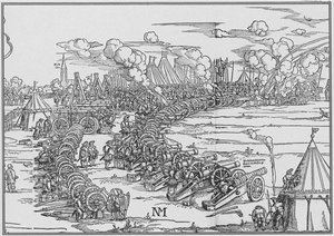 Het artilleriepark van Karel V, 1530 door French School