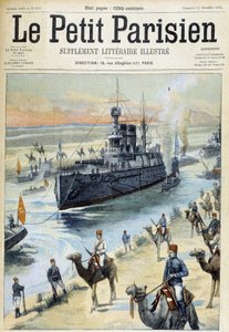 Het Baltische squadron steekt het Suezkanaal over - in "De Kleine Parijzenaar" van 11/12/1904 door French School