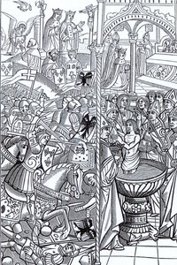 De Slag bij Tolbiac en de Doop van Koning Clovis, uit 