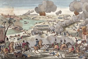 De Slag bij Wagram, 6 juli 1809 door French School