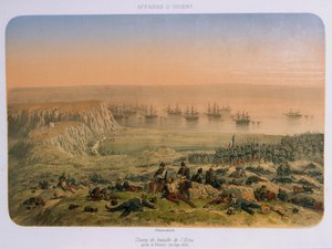 Het slagveld bij Alma na de overwinning, 20 september 1854 door French School