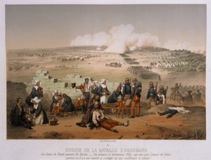 De Slag bij Inkermann op 5 november 1854, uit War in the Crimea, uitgegeven door Lemercier et Cie, Parijs, 1856