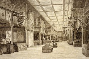 De Bazar de la Charité in Parijs voor de brand op 4 mei 1897 door French School