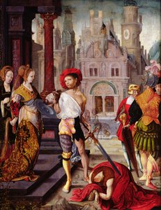 De Onthoofding van St. Johannes de Doper, 1525 door French School