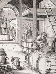 De brouwer, naar een 16e-eeuwse illustratie getekend en gegraveerd door Jost Amman (1539-91) uit 