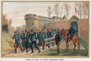 De verovering van het kasteel van Ham door French School