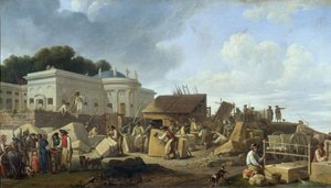 De bouw van het Hôtel de Salm in 1786 door French School