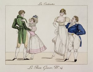 De contrasten, plaat 24 uit Le Bon Genre, 1811 door French School