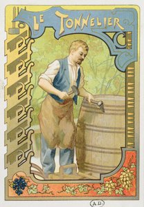 De Kuiper, illustratie uit een boek over ambachten, c.1899 door French School
