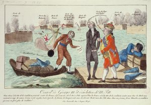 De Raad van George III (1738-1820) en de Verwoesting van William Pitt (1759-1806) de Jongere, 1801 door French School