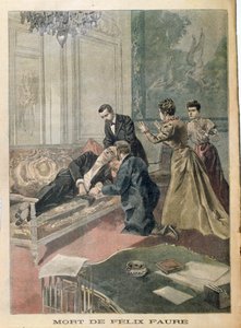 De dood van Felix Faure (1841-99) uit Le Petit Journal, 26 februari 1899 door French School