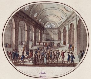 De dood van eenentwintig Girondist afgevaardigden, 31 oktober 1793 (10 Brumaire Jaar 2) door French School