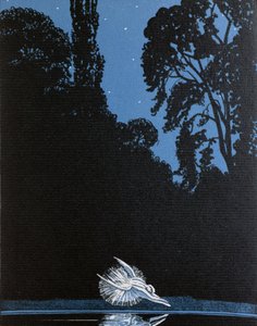 De Dood van de Zwaan, illustratie voor La Gazette du Bon Ton geïnspireerd door Tsjaikovski