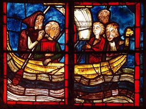 Het vertrek naar Jeruzalem, uit het verhaal van St. Maria van Egypte in de Chapelle de la Sainte-Croix