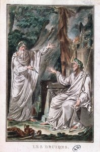 De Druïden, illustratie voor een toneelstuk, ca. 1800 door French School