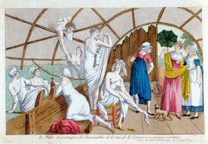 De Economische Baden van de Incroyables aan de Rue de la Tannerie, Parijs, c.1800