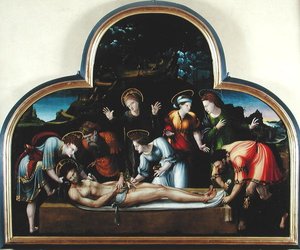 De graflegging of, De Maagd flauwvallend