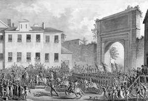 De intocht van de Fransen in Milaan, 25 Floreal An IV (14 mei 1796) - Italiaanse Campagne (1796-1797) - Franse troepen trokken Milaan binnen op 14 mei 1796