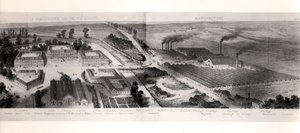De Familisterie van Guise, uit Solutions Sociales van Jean-Baptiste Andre Godin, Parijs, 1871