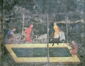 De Visvijver, uit de Hertenkamer, 1343 door French School