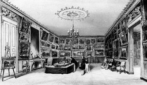 De Galerie Durand-Ruel, 103, rue des Petits-Champs, Parijs, 2e helft 19e eeuw door French School
