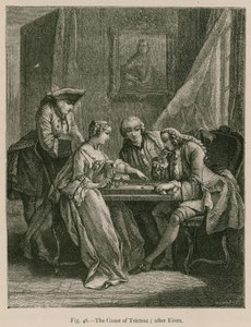 Het spel van Trictrac (naar Eisen) door French School