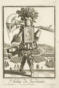 Het Kostuum van de Tuinier, illustratie uit het Dictionnaire des Sciences door Denis Diderot, gepubliceerd c.1770 door French School