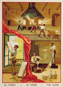 Het Glas, illustratie uit een kinderboek door French School