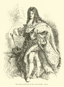 De Grote Monarch in zijn staatsgewaad door French School