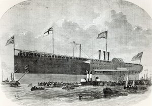 De Great Eastern, illustratie uit Le Nouvel Illustré door French School