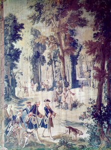 De jacht van Lodewijk XV, wandtapijt, midden 18e eeuw