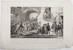 De Inwoners die de Poorten van Grenoble aan de Voeten van de Keizer Leggen, 6 maart, uitgegeven door Martinet